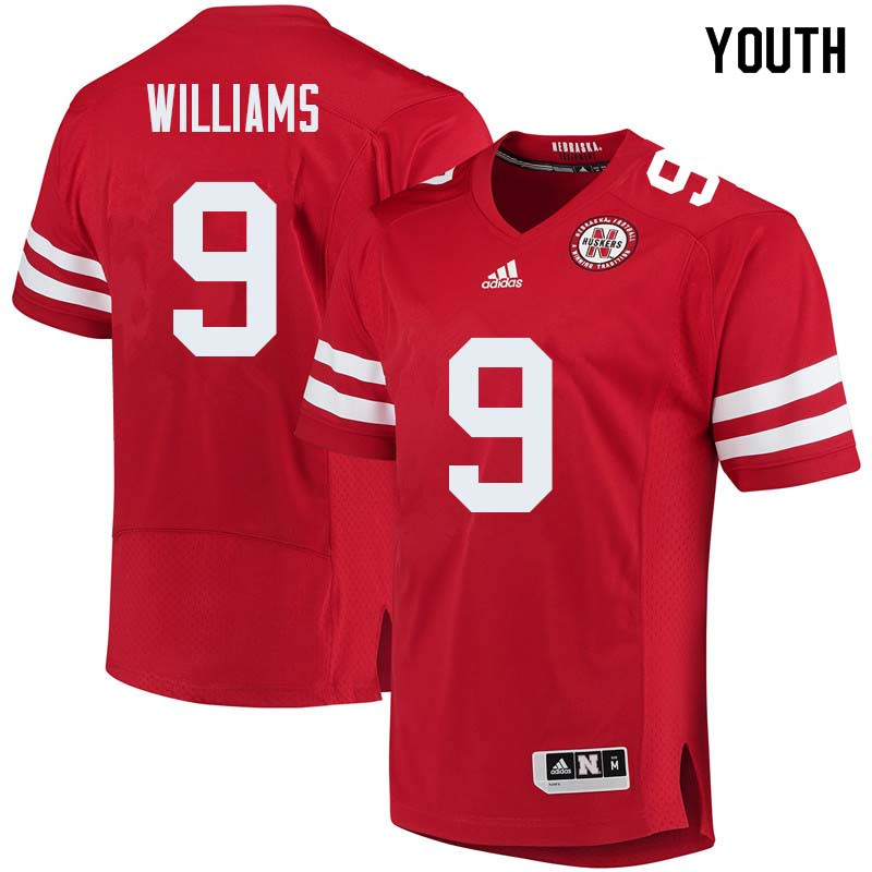 Youth #9 Keyan Williams Nebraska Cornhuskers College Football Jerseys Sale-Red